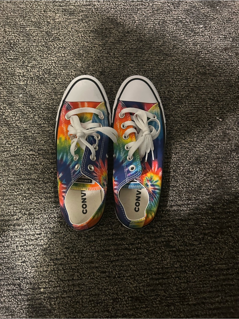 Brand New Converse Kids Tie-Dye Low Top Sneakers - Rainbow